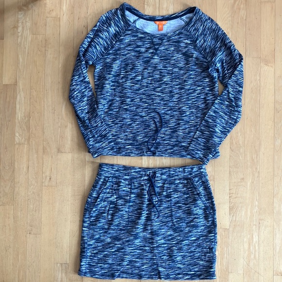 2/$20 Sweatshirt miniskirt set Joe Fresh space-dye cotton Large - Picture 1 of 14